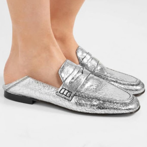 Isabel Marant Shoes - Isabel Marant - Silver Flat Back Loafer